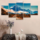 Nature Canvas Wall Art New Zealand Mountain Landscape Print Poster for Living Room by Axyaa.