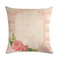 Axyaa Vintage Plant-flower Linen Cushion Cover 45*45cm