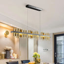 Axyaa Gold/Black LED Modern Chandelier for Dining Room and Kitchen Island