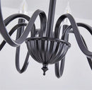 Axyaa Rustic Industrial Candle Chandelier Pendant Light for Living Room Dining Bar