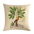 Axyaa Parrot Leaf Fruit Linen Pillow Cover 45*45cm