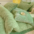 Axyaa Thickened Milk Fleece Duvet Cover - Warm Solid Color Bedding
