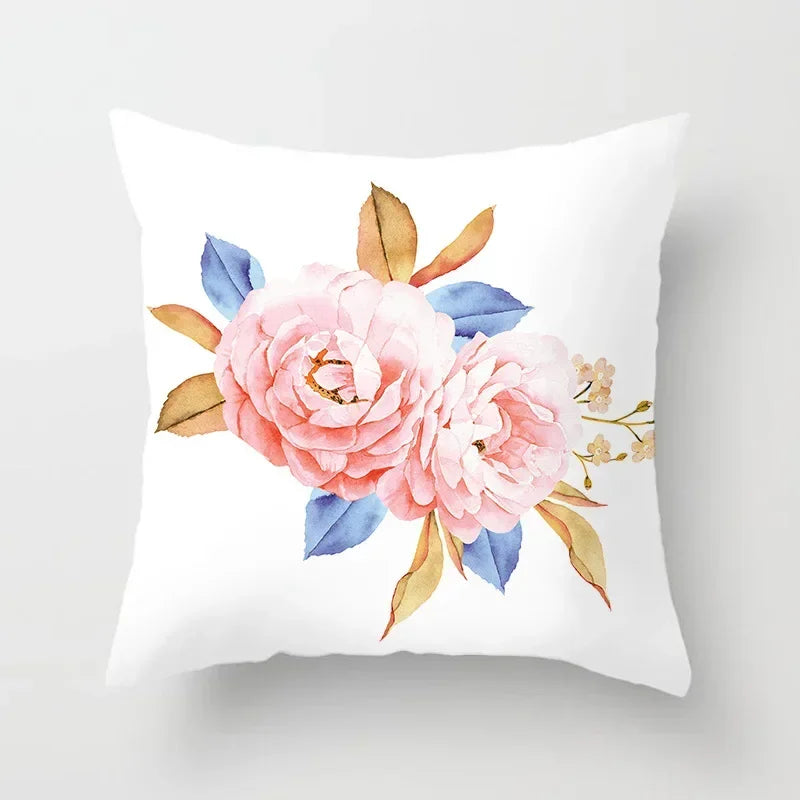 Axyaa Rose Flowers Cushion Cover 45*45cm Home Decor Sofa Car Pillow Cover
