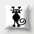 Cute Cat Cushion Cover 45x45cm - Axyaa Home Decor Pillowcases
