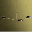 Axyaa Mid Century Black Gold Chandelier Sputnik Light Industrial Metal Lamp