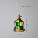 Axyaa Retro Pastoral Stained Glass Pendant Chandelier