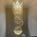 Axyaa ModernCrystal LED Chandelier Staircase Lamp for Stylish Home, Hotel, Villa Hall