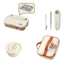 Axyaa Stainless Steel Bento Lunch Box Set - Large Capacity with Tableware