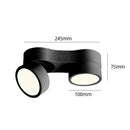 Axyaa Double-Head LED Ceiling Spotlight with Adjustable Angle