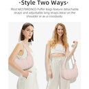 Axyaa Crescent Quilted Nylon Shoulder Bag with Fluffy Underarm & Adjustable Strap
