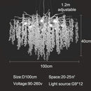 Axyaa Modern Luxury Crystal Chandelier LED Pendant Lamp for Home Decor