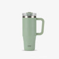 Axyaa Stainless Steel Tumbler: Large Luxury Vacuum Flask for Coffee, Water, Tea - with Straw Handle