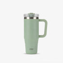 Axyaa Stainless Steel Tumbler: Large Luxury Vacuum Flask for Coffee, Water, Tea - with Straw Handle