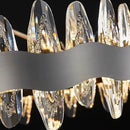 Axyaa LED Crystal Chandelier: Luxury Modern Living Room Pendant Lamp