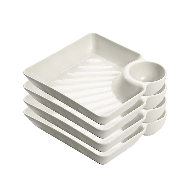 Axyaa Dumpling Dish Set - Home Creative Plastic Fried Chicken Plate Plate