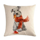 Axyaa Cute Animal Print Pet Pillow Cover for Home Sofa Decoration