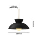 Axyaa Nordic Bowl Cream LED Chandelier for Modern Wabi Sabi Decor
