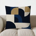 Geometric Pattern Throw Pillow by Axyaa for Modern Decor - Sofa, Bedroom, Car