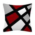 Axyaa Red Geometric Pillowcase Abstract Pachwork Cushion Cover Square Home Decor