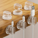 Axyaa USB Cable Clips: Transparent Self-adhesive Cable Organizer for Home and Desktop