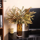 Axyaa Amber Glass Vase for Artificial Flowers Table Decoration