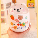 Axyaa Bear Desktop Organizer with Lid & Pen Holder - Cute & Multifunctional