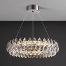 Axyaa Gold Crystal Chandelier: Luxury Lighting for Dining, Living, Bedroom, Kitchen Island