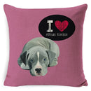 Dog Breed Cotton Linen Cushion Cover Set by Axyaa: Bull Terrier to Chihuahua & More