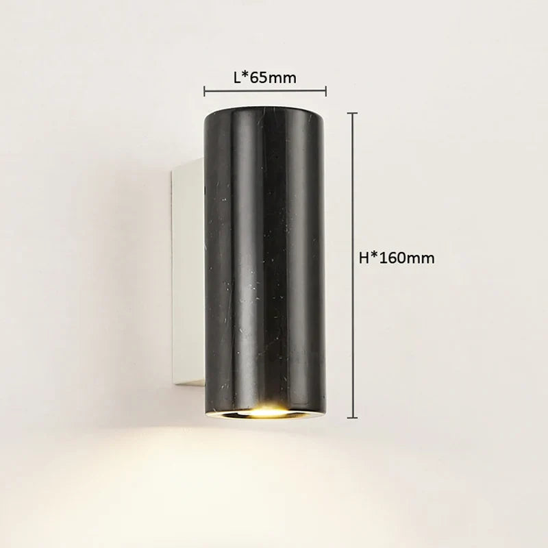 Axyaa White Marble LED Wall Lamps - Nordic Minimalist Design for Modern Living Spaces