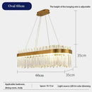Axyaa Crystal Chandelier, Post-Modern Minimalist Lighting Fixture for Living Room, Bedroom, Dining Room