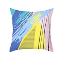 Axyaa Pink Blue Abstract Plants Floral Pillows Case - Modern Art Decor Sofa Couch