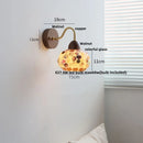 Axyaa Tiffany Style Shell Glass LED Wall Light with Copper Arm