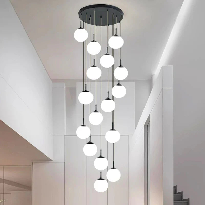 Axyaa Staircase Chandeliers LED Pendant Light for Modern Living Room Decor