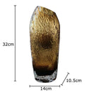 Axyaa Amber Glass Vase: Hydroponic Plant Pot for Table Decor and Flower Arrangements