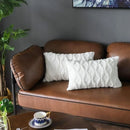 Axyaa White Plush Sofa Pillow Cover 30x50 Soft Rectangular Cushion Case