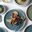 Axyaa Circular Ceramic Restaurant Service Plate Set