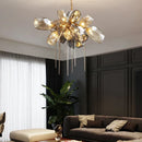Axyaa Glass Designer Chandeliers - Modern, Creative Home Decor Lighting for Living Room & Staircase