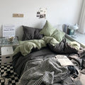 Axyaa Solid Fashion Bedding Set for Twin Full Queen Size Duvet Cover Pillowcases