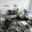 Axyaa Solid Fashion Bedding Set for Twin Full Queen Size Duvet Cover Pillowcases