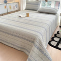 Axyaa Spring Cotton High-Temp Sand-Washed Bed Cover Single Piece, Winter Padded Bed for One