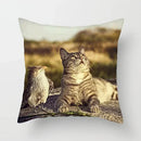Axyaa Cute Cat Animal Pillowcase for Sofa Decoration in Living Room