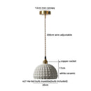 Axyaa Ceramic LED Pendant Light: Minimalist Loft Coffee Shop Illumination