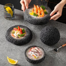 Axyaa Round Japanese Bowl Separator Plate for Creative Dining Experience