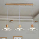 Axyaa Solid Wood Glass Pendant Light for Bedroom Living Room Restaurant