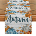 Axyaa Watercolor Maple Leaf Flower Table Runner for Farmhouse Dining and Wedding Parties