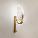 Axyaa Natural Marble Alabaster Wall Lamp for Elegant Living Spaces