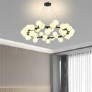 Axyaa Glass G9 Chandeliers Elegant Pendant Light for Living Room Kitchen Bar Decor