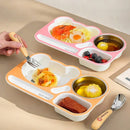 Axyaa Kids Cartoon Dinner Set: Plate, Bowl, Salad Plate, Training Tableware