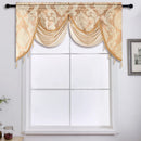 Axyaa Luxury Jacquard Floral Tassel Window Valance for Elegant Home Decor