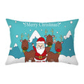Axyaa Christmas Printed Deer & Santas Pillow Case 30x50cm